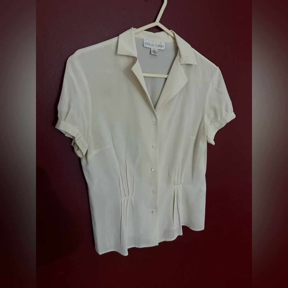 90s silk pleat shirt - Picture 5 of 9